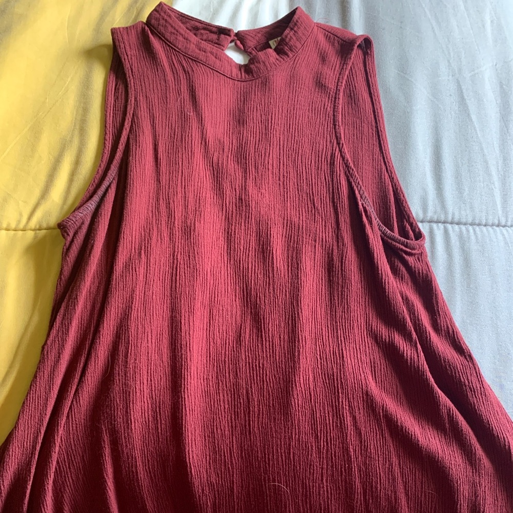 High neck tank top.